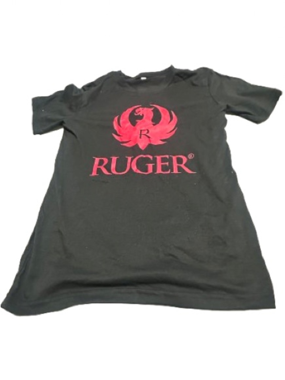 ruger Black Tee with Red Logo Graphic